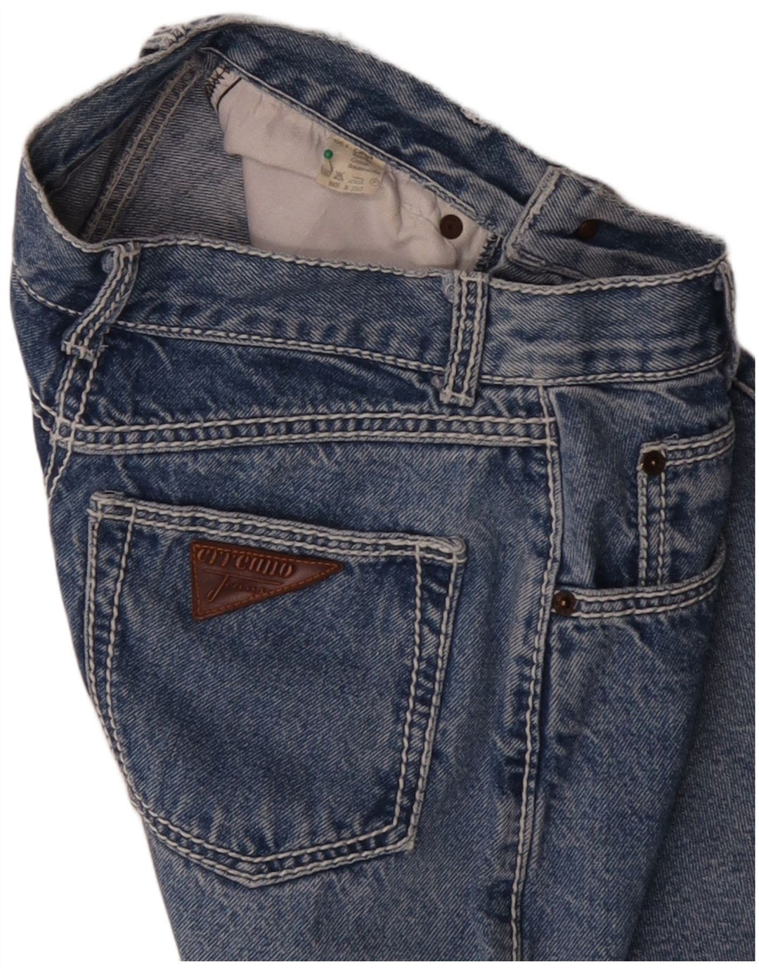 Gonna di jeans da donna VINTAGE W24 XS in cotone blu