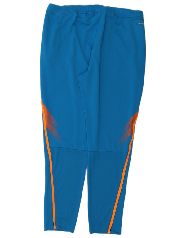 Pantaloni da tuta Adidas Climalite da uomo XL blu poliestere