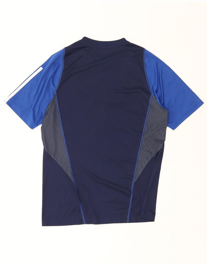 T-shirt ADIDAS da uomo Aeroready slim fit, color block medio blu navy