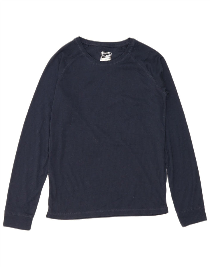 Top a maniche lunghe da bambino Mountain Warehouse 12-13 anni in poliestere blu navy