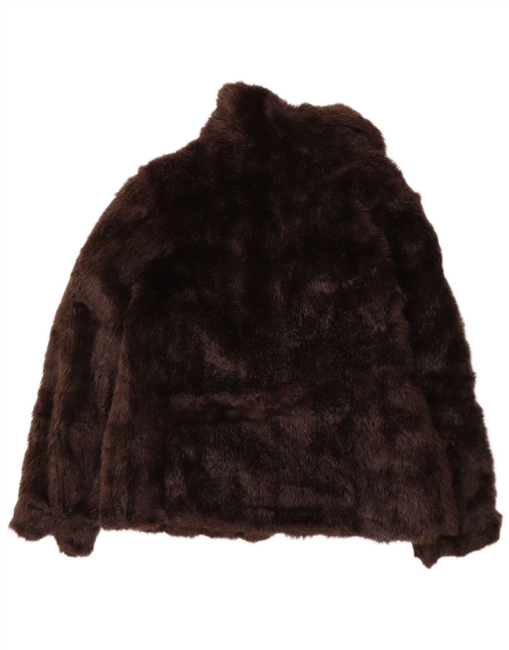 Giacca da donna in pelliccia sintetica Marno Mink UK 14 Modacrile marrone medio