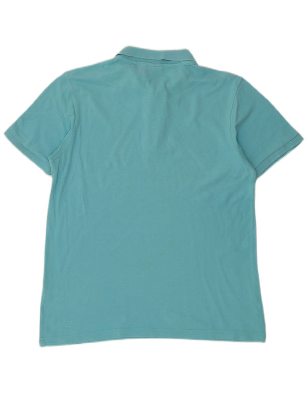 Polo da uomo Fila in cotone blu medio