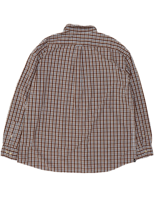 Camicia Gant da uomo vestibilità regolare 3XL cotone a quadri marrone