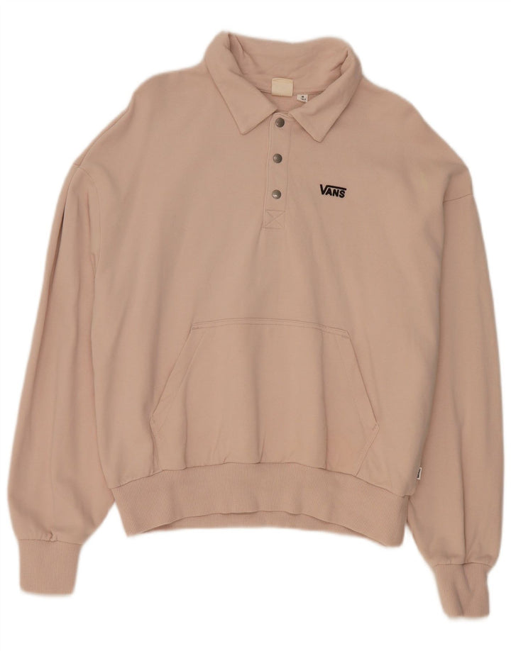 Felpa da uomo Vans con collo alto, maglione, cotone rosa medio