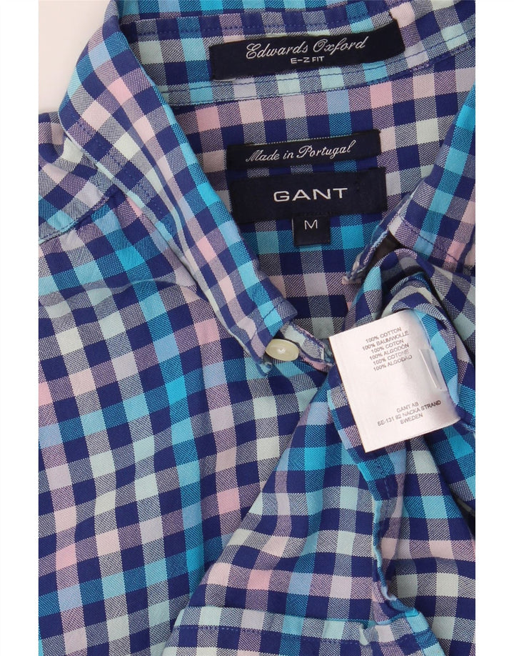 Gant Camicia da uomo E-Z Fit in cotone a quadretti blu medio