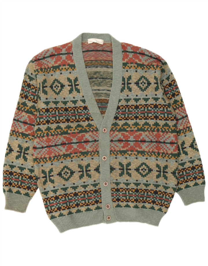 Maglione cardigan da uomo Marks & Spencer medio multicolore Fair Isle