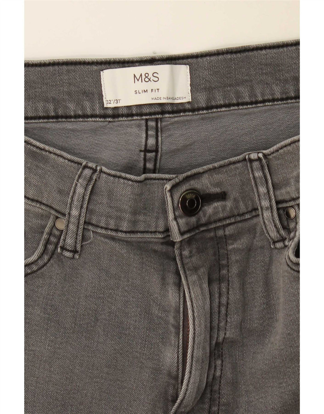 Jeans slim da uomo Marks & Spencer W32 L31 Grigi