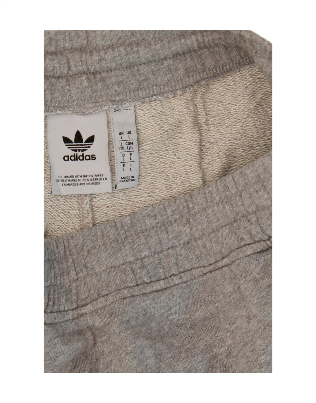 Pantaloncini sportivi Adidas da uomo Cargo di grandi dimensioni in cotone grigio