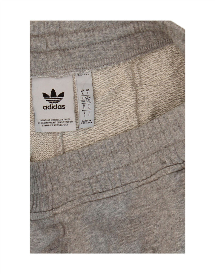 Pantaloncini sportivi Adidas da uomo Cargo di grandi dimensioni in cotone grigio