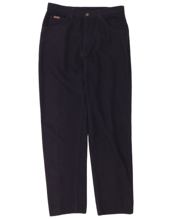 Pantaloni casual dritti da uomo Carrera W32 L30 lana blu navy