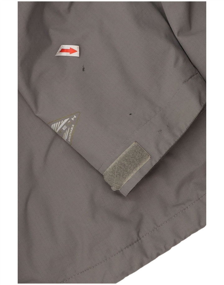 Giacca a vento con cappuccio da uomo Columbia UK 38 Blocco colore grigio medio