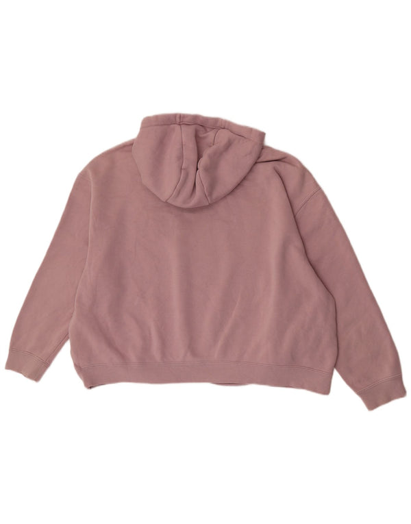 Felpa con cappuccio oversize grafica Nike da donna UK 16 grande cotone rosa