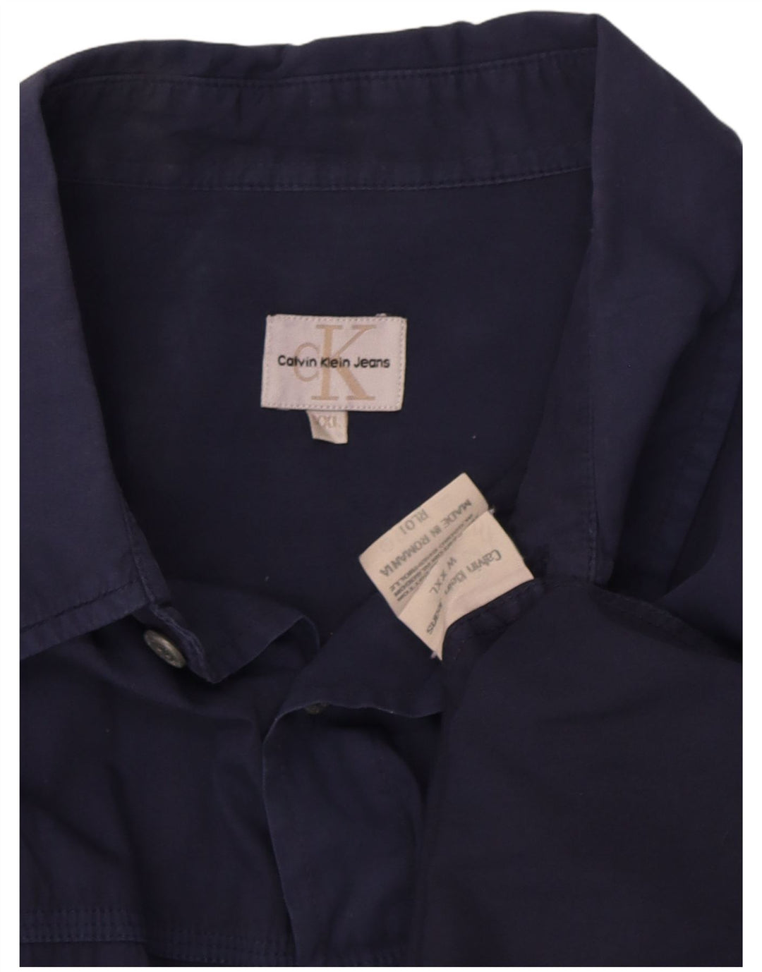 Camicia da uomo Calvin Klein Jeans 2XL cotone blu navy