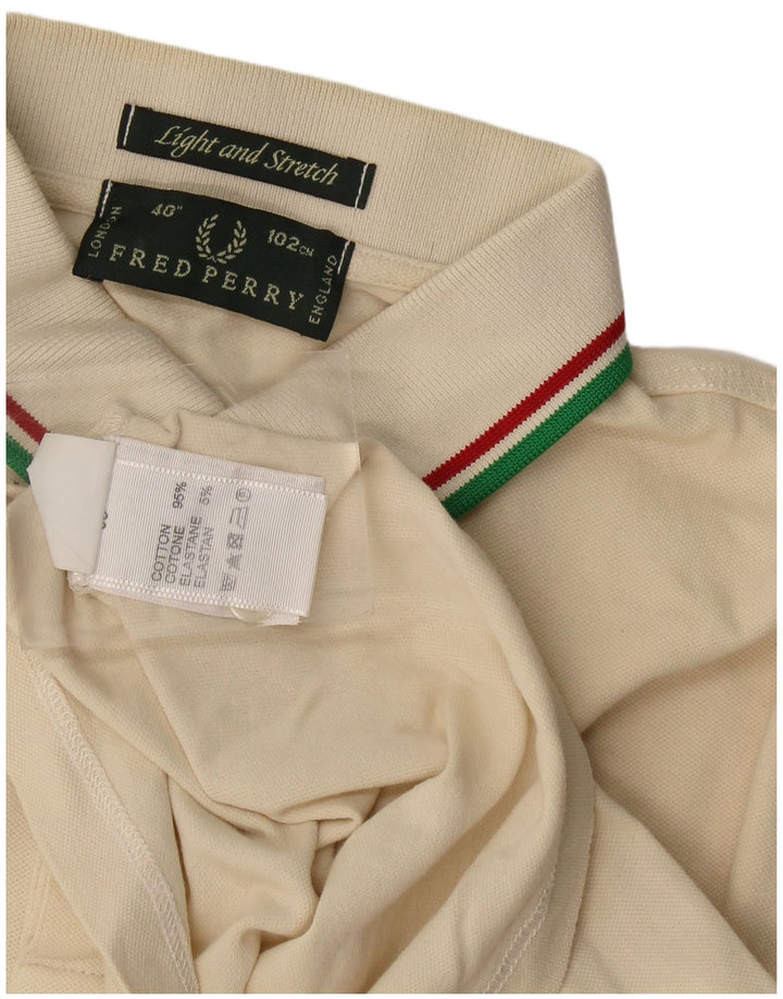 Polo da uomo Fred Perry in cotone beige medio