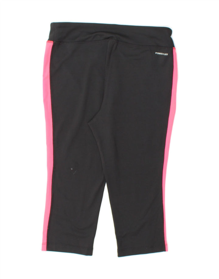 CHAMPION Womens Capri Leggings UK 8 Small  Black Colourblock Vintage Champion and Second-Hand Champion from Messina Hembry 
