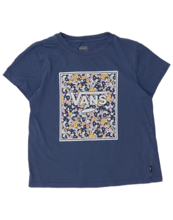 T-shirt grafica per ragazze Vans Top 12-13 anni Large in cotone blu navy