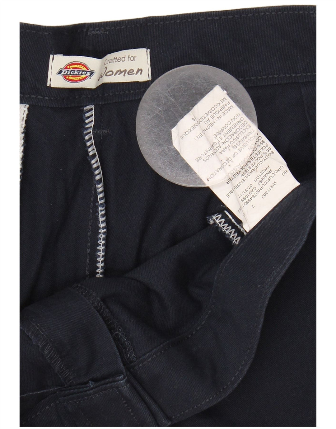 DICKIES Womens Chino Shorts US 16 2XL W36  Navy Blue Polyester