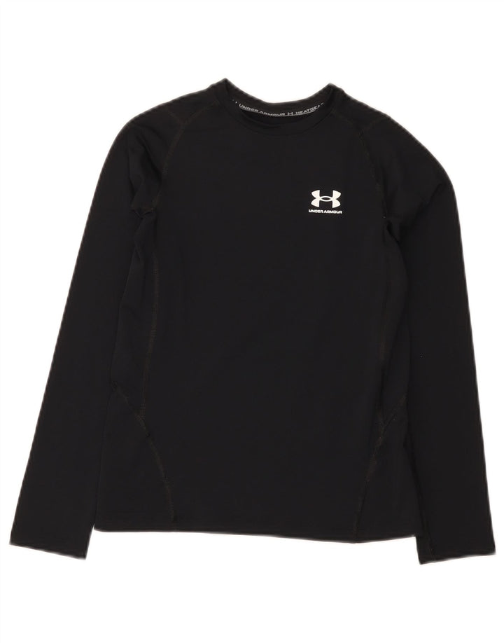 Under Armour Ragazzi Heat Gear Top manica lunga 9-10 anni medio nero