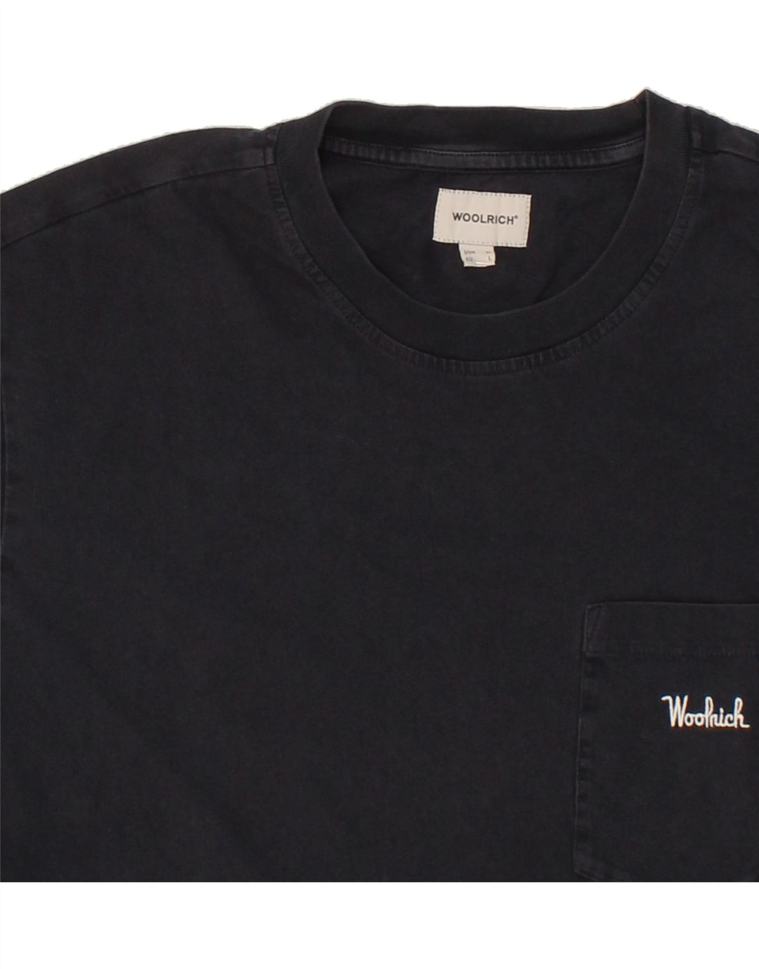 WOOLRICH Womens T-Shirt Top UK 16 Large Navy Blue Vintage Woolrich and Second-Hand Woolrich from Messina Hembry 