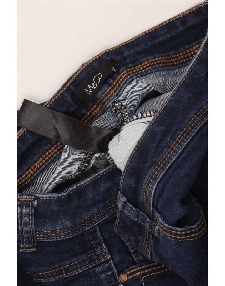 Jeans slim da donna M&Co UK 12 medio W34 L30 cotone blu navy
