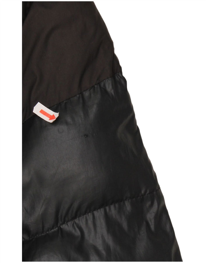 Giacca imbottita con cappuccio da donna ADIDAS UK 16 grande poliestere color block nero