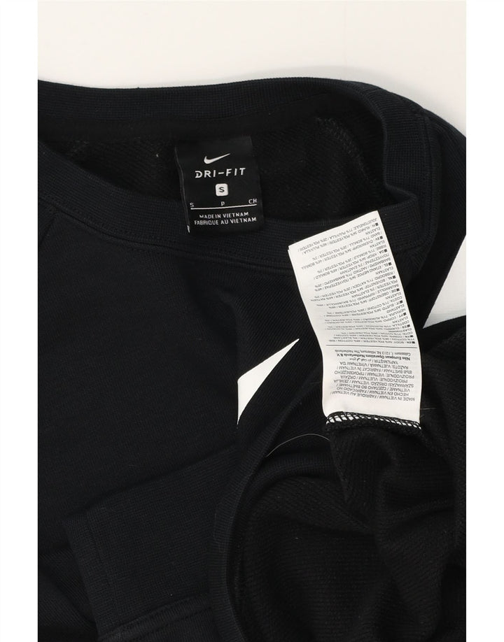 NIKE Felpa con grafica corta oversize da donna UK 10 Small Nera