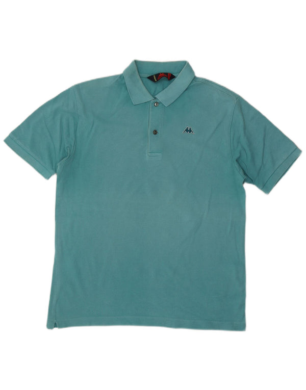 Polo Kappa Uomo Blu Medio in cotone