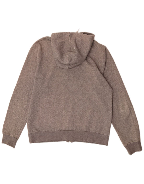 Felpa con cappuccio e zip grafica da uomo Puma in cotone grigio medio