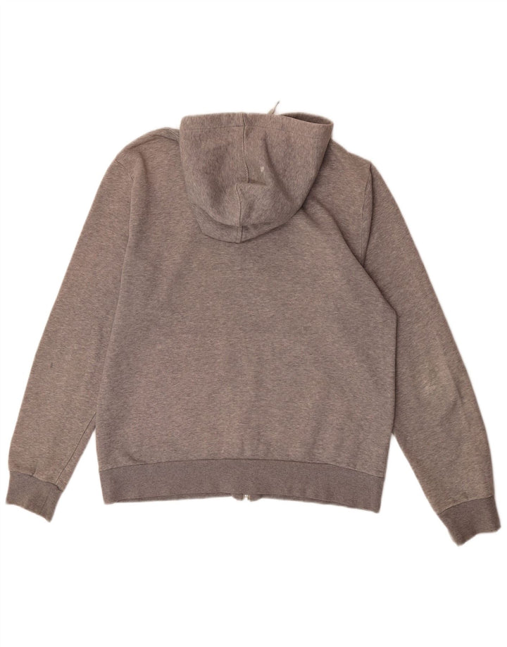 Felpa con cappuccio e zip grafica da uomo Puma in cotone grigio medio