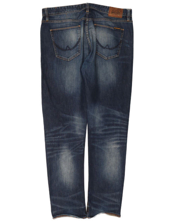 Jeans larghi da uomo Superdry Copperfill W36 L34 cotone blu navy