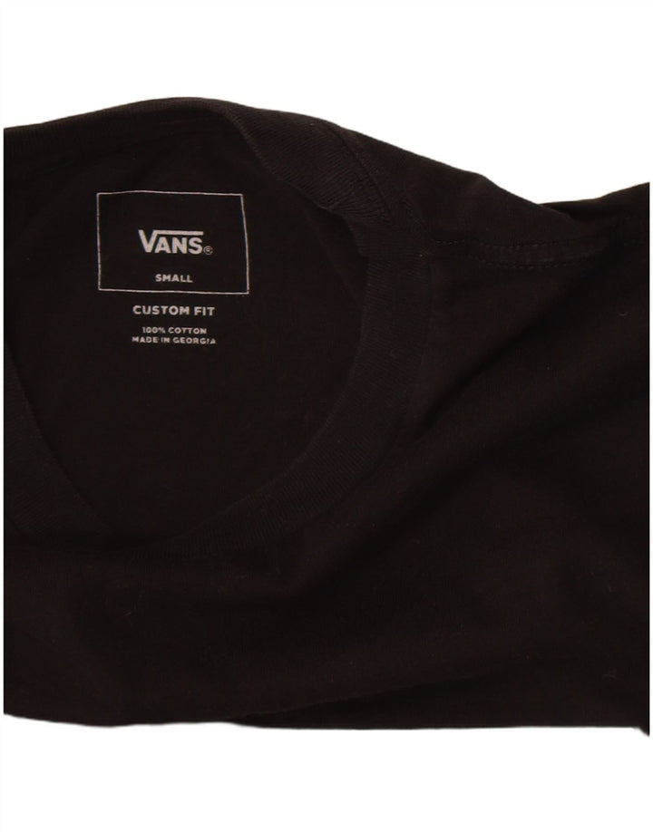 T-shirt grafica personalizzata da uomo Vans Top Small in cotone nero