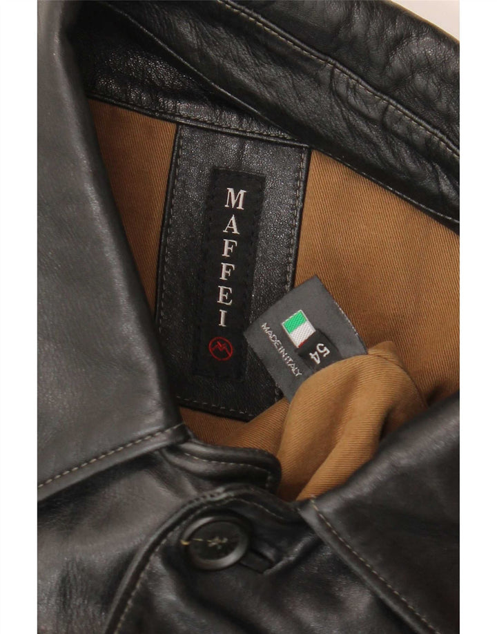 Giacca in pelle da uomo Maffei IT 54 2XL Nera