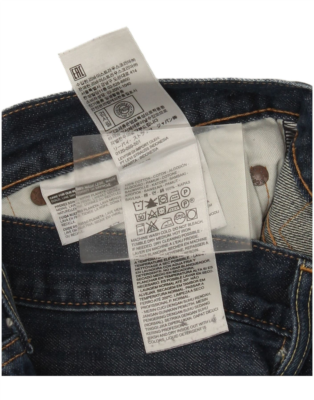 Levi's Uomo 501 Jeans dritti W36 L30 Cotone Blu