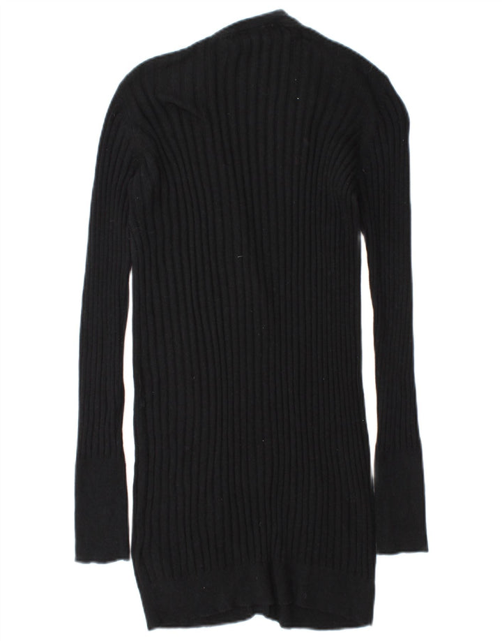 Maglione cardigan da donna Zara UK 14 cotone nero medio