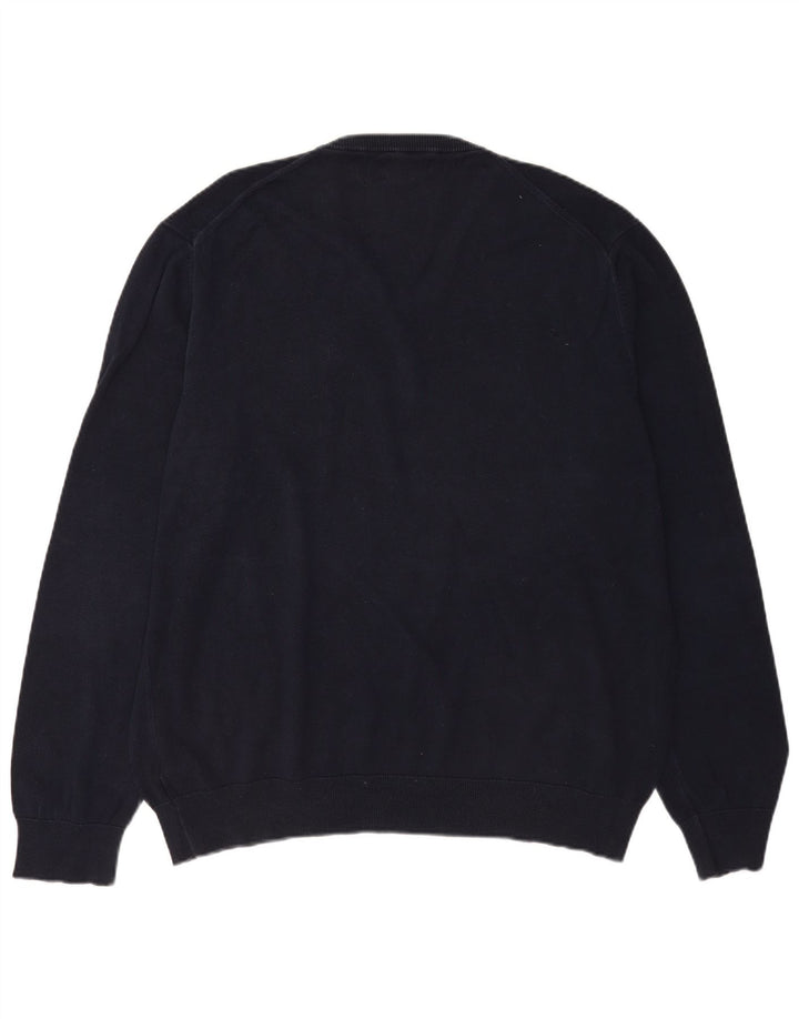 Maglione maglione con scollo a V da uomo Marks & Spencer 2XL cotone blu navy