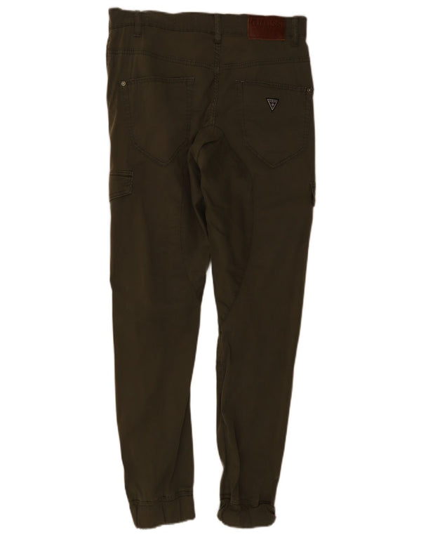 Guess Pantaloni cargo da jogging da uomo W29 L29 cotone kaki