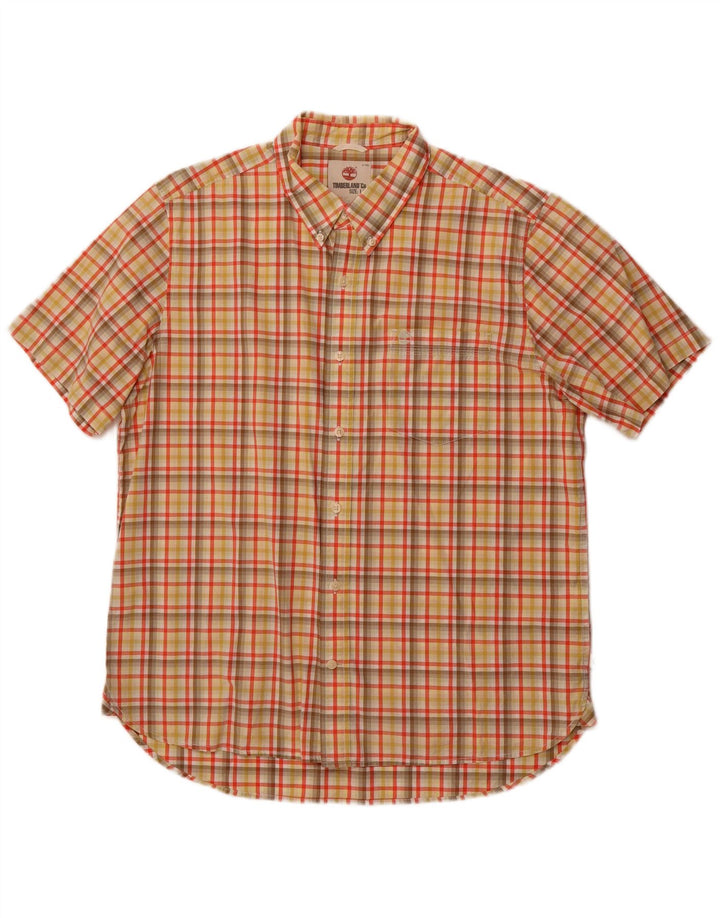 TIMBERLAND Camicia da uomo Grant Fit Regular Fit Grande quadretto arancione