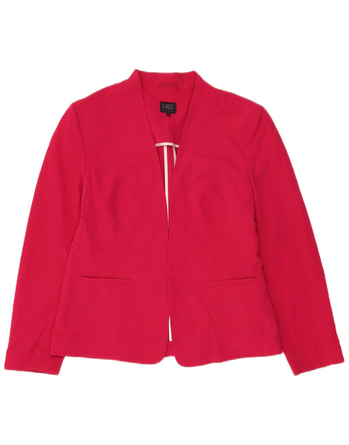 Giacca Marks & Spencer da donna Open Blazer UK 14 poliestere rosa medio
