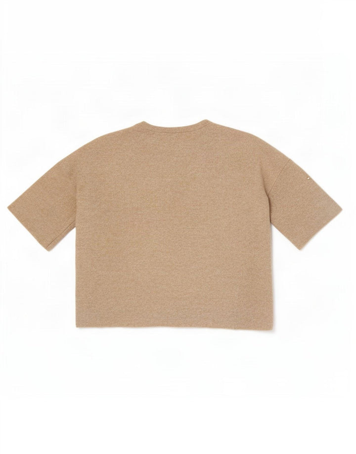 Camicetta oversize Zara Trafaluc da donna UK 10 piccola Beige maculata