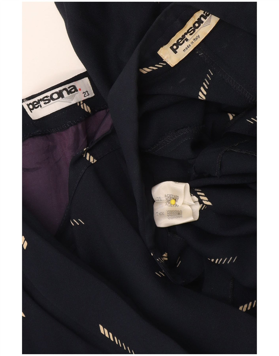 Set gonna 2 pezzi da donna Persona taglia 23 media W32 blu navy geometrico