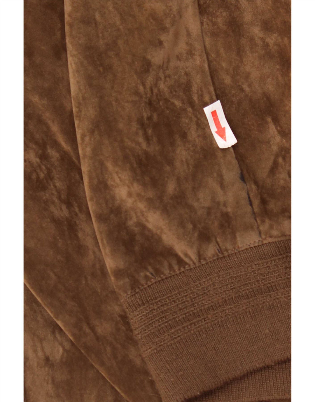 Giubbotto bomber vintage da uomo in velluto IT 52 XL in seta marrone