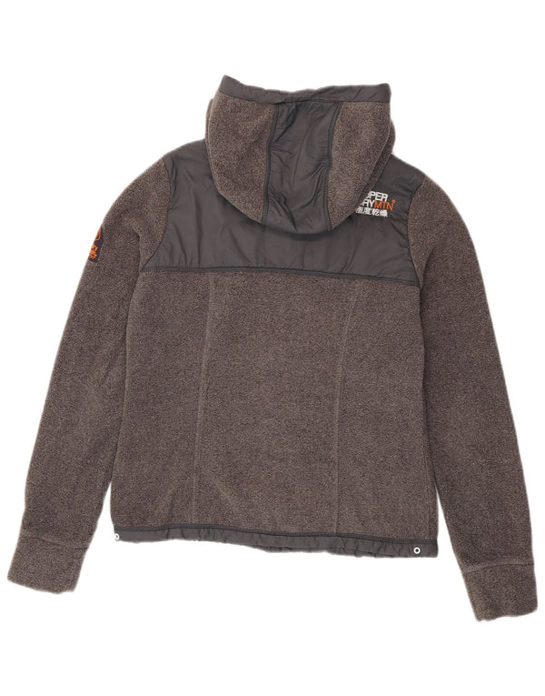 Giacca in pile da escursionismo con cappuccio da donna SUPERDRY UK 10 Small Poliestere grigio