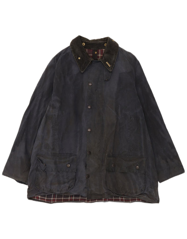 Barbour Giacca da uomo in cotone cerato Beaufort UK 42 XL Blu Navy