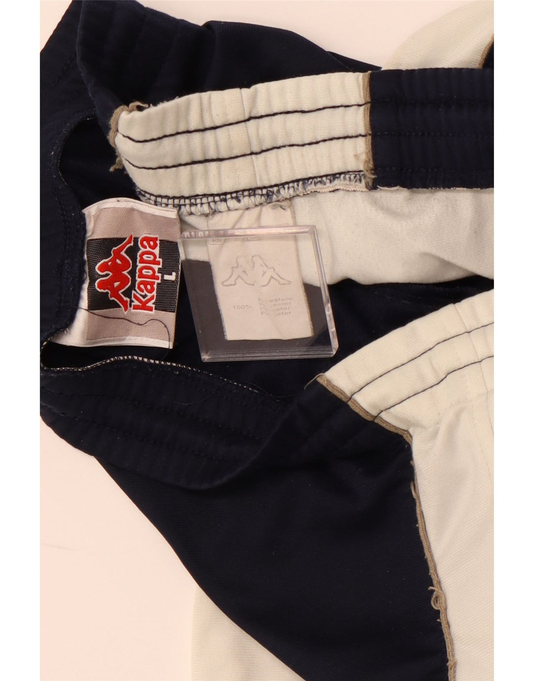 Pantaloni da tuta da uomo KAPPA grandi in poliestere color block blu navy