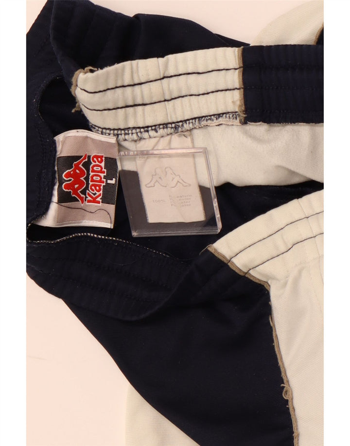 Pantaloni da tuta da uomo KAPPA grandi in poliestere color block blu navy