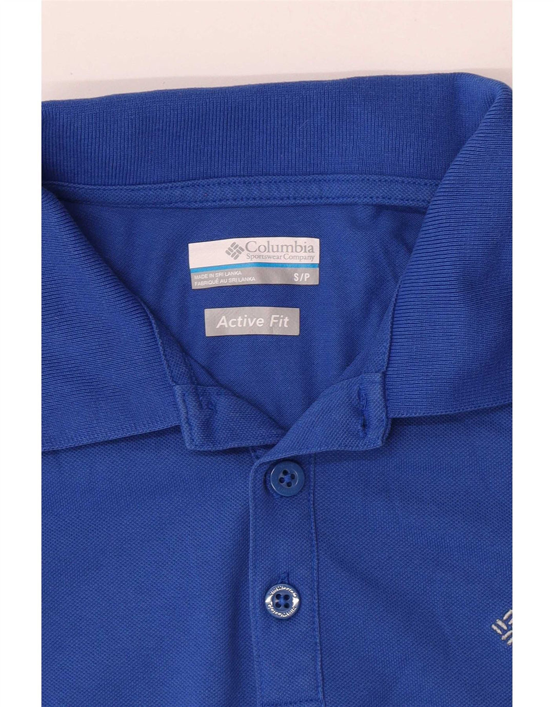 Polo Columbia Active da uomo piccola blu