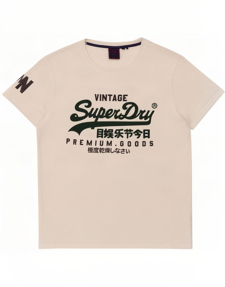 T-shirt grafica da uomo Superdry Top 3XL bianca