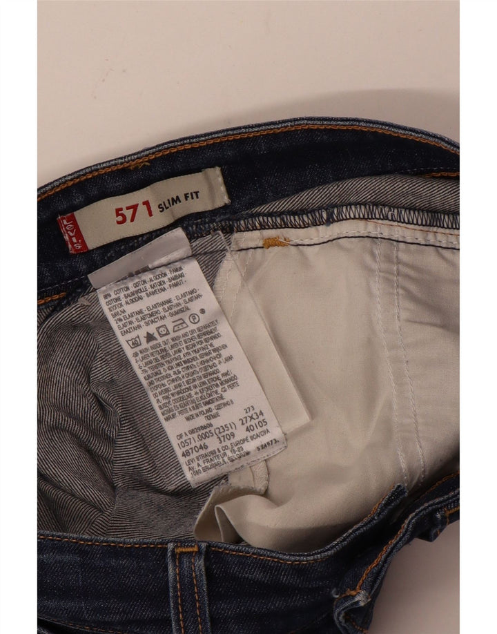 Jeans Levi's 571 Slim da donna W27 L34 cotone blu