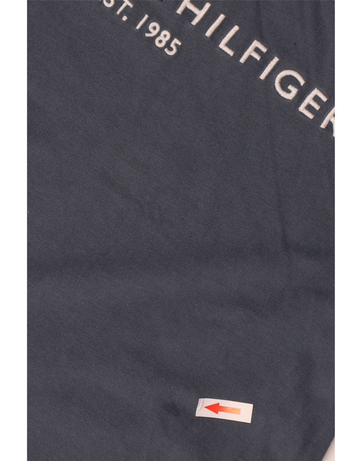 T-shirt grafica da uomo Tommy Hilfiger Top in cotone grigio medio