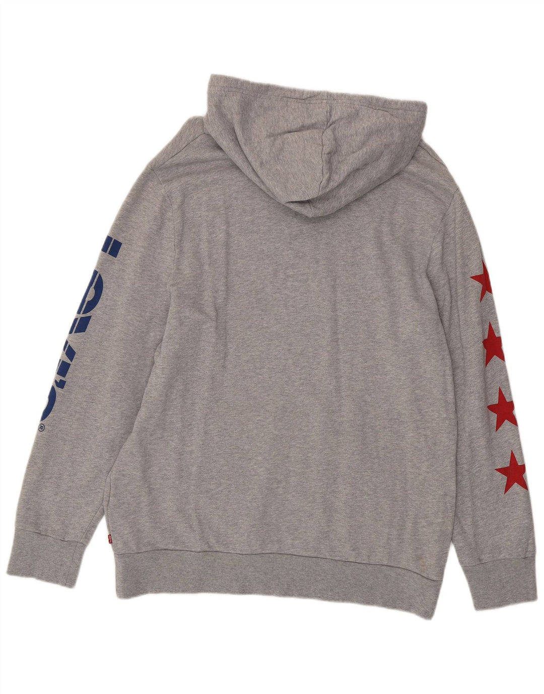 Felpa con cappuccio grafica da uomo LEVI'S XL in cotone grigio